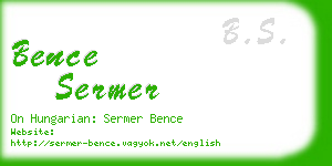 bence sermer business card